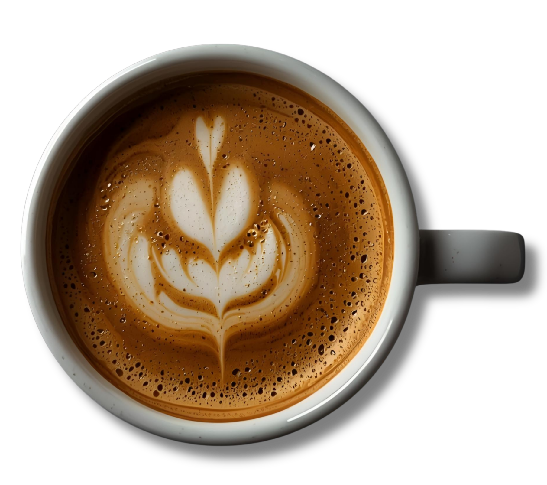 Expresso intense aromatisé aux noisettes locales, surmonté d’une fine mousse de lait